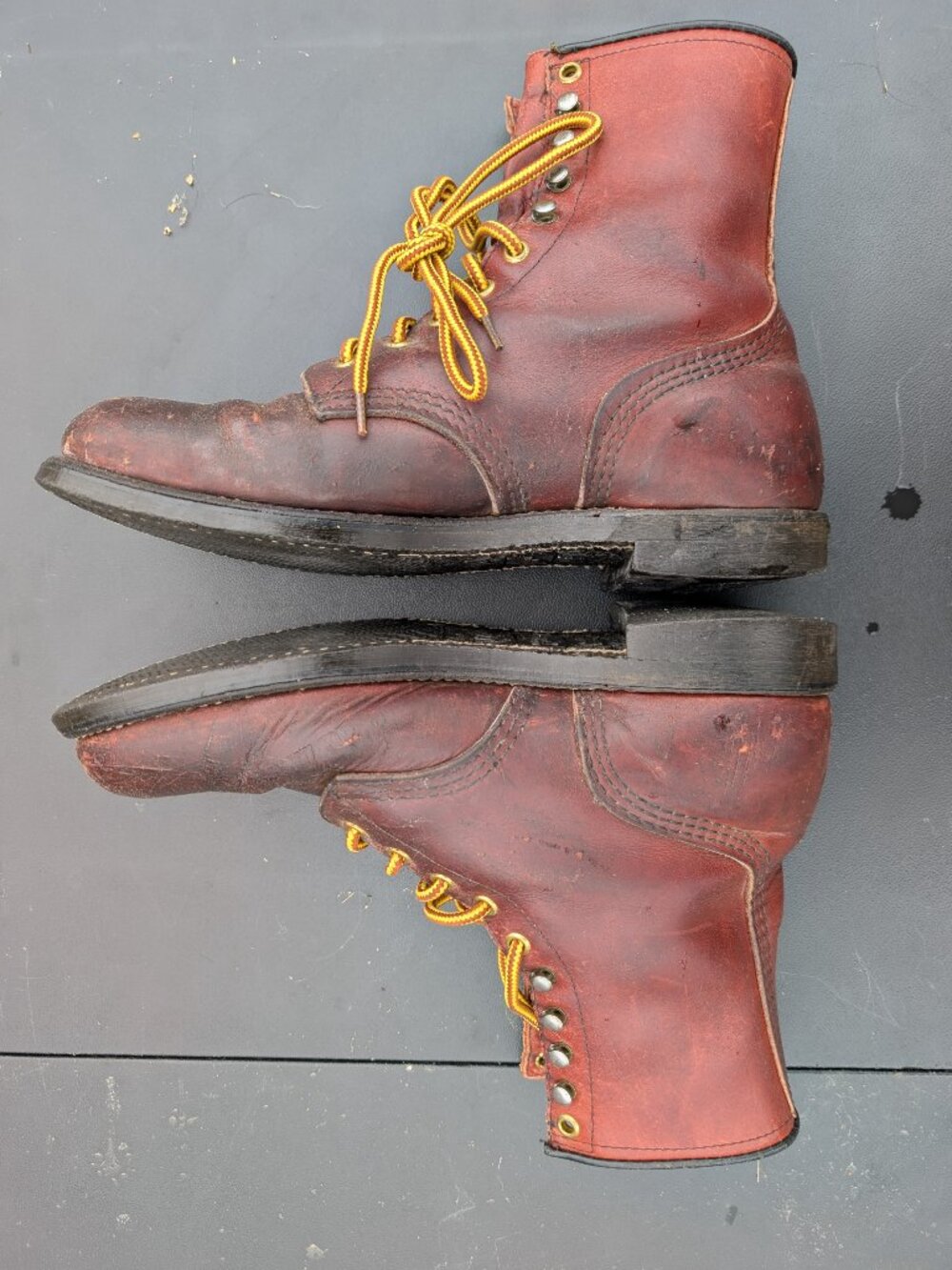 Vintage Red Wing 957 Leather Work Boots Mens Brown Lace Up Ankle Boots US9 - Picture 9 of 9